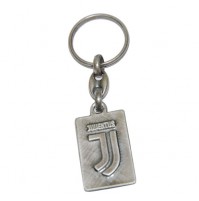 Portachiavi in metallo effetto antichizzato logo Juventus